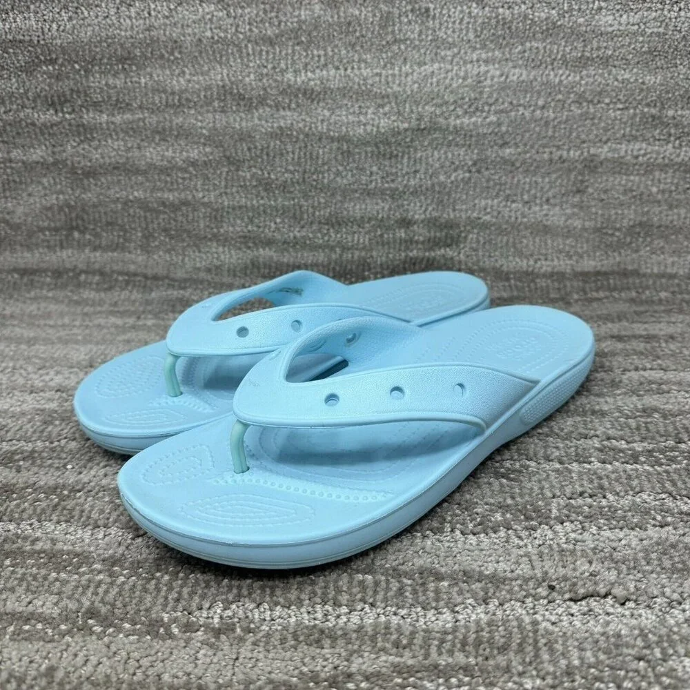 Crocs Unisex Classic Flip Flop Sandal Arctic Men 10 Womens 12 Blue Comfort